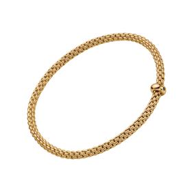 Gelbgold, Armschmuck, FOPE Prima Flex'it Armband mit schwarzen Brillanten 01M08BX_BN_G_XGX_0XS