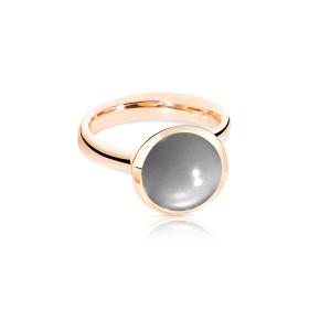 Roségold, Ringe, Tamara Comolli BOUTON Ring large grauer Mondstein R-BOU-l-MoGr-rg