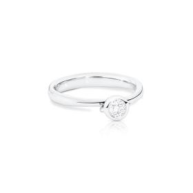 Weißgold, Ringe, Tamara Comolli BOUTON Solitaire Ring R-BOU-Sol-Cl-wg