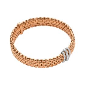 Roségold, Armschmuck, FOPE Panorama Flex'it Armband mit Pavébesatz 58704BX_PB_R_BBB_0XS