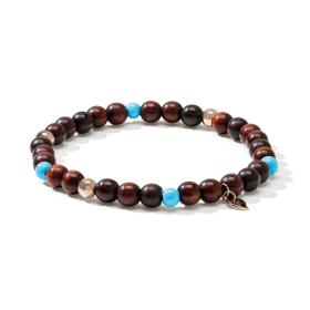 Roségold, Armschmuck, Tamara Comolli INDIA Armband medium Snakewood Türkis B-IND-SWTur-1-m-rg