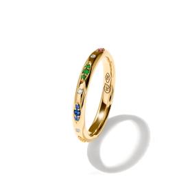 Gelbgold, Ringe, Tamara Comolli GYPSY Bandring Pavé  'Candy' R-Gyp-B-CanP-yg