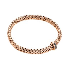 Roségold, Armschmuck, FOPE Vendôme Flex'it Armband mit schwarzen Diamanten 58402BX_BN_R_XRX_0XS