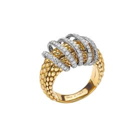 Weißgold, Ringe, FOPE Solo Ring mit Diamanten ausgefaßt 65106AX_PB_G_XBX_140