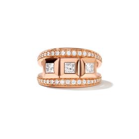 Roségold, Ringe, Tamara Comolli CURRICULUM VITAE Ring 3 mit Diamant Pavé - medium R-CV3-s-Pr-p-rg