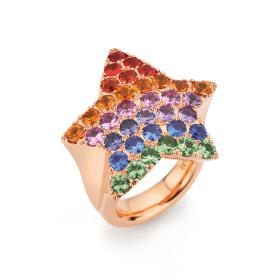 Roségold, Ringe, A. Odenwald Lucky Star Ring 33878 SF RG