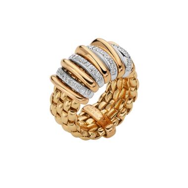 Ringe, Weißgold, FOPE Panorama Flex'it Ring mit Diamanten