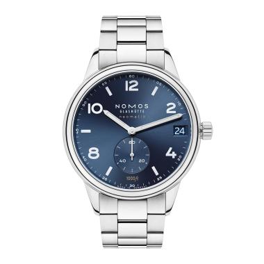 Unisex, Automatik, NOMOS Glashütte Club Sport neomatik 42 Datum blau