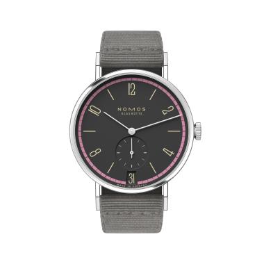 Handaufzug, NOMOS Glashütte Tangente 38 Datum Tiefseegrau 