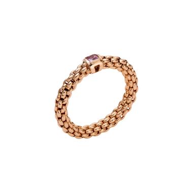 Ringe, Roségold, FOPE Flex'it Souls Ring mit rosa Saphir