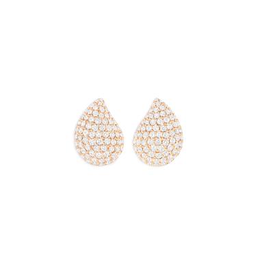 Ohrringe, Roségold, Tamara Comolli SIGNATURE Ohrringe small mit Diamant Pavé