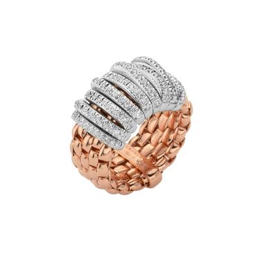 Ringe, Weißgold, FOPE Panorama Flex'it Ring mit Diamanten