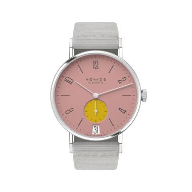 Handaufzug, NOMOS Glashütte Tangente 38 Datum Bubblegum 