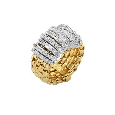 Ringe, Weißgold, FOPE Panorama Flex'it Ring mit Diamanten