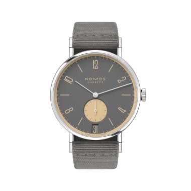 Handaufzug, NOMOS Glashütte Tangente 38 Datum Haifischgrau 